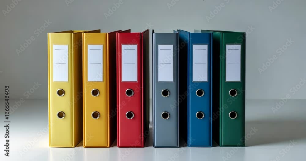 Colorful file folders, set against a white background. Colorful file folders, set against a white background.