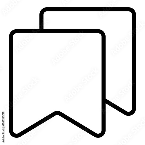 Bookmark Vector Line Icon Design