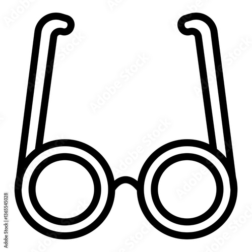 Reading Glasses Vector Line Icon Design