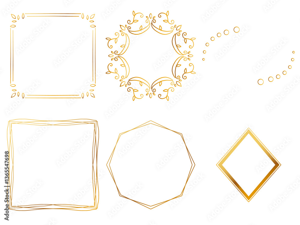 Naklejka premium フレーム４金