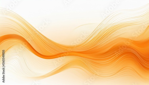 Wallpaper Mural abstract orange background wavy abstract orange lines in wave shape data flow concept white background and orange wave flow Torontodigital.ca