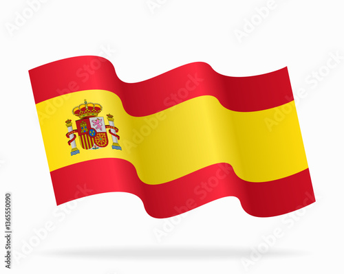 Free Download Spanish flag wavy background layout. Vector illustration. - GFXLoad