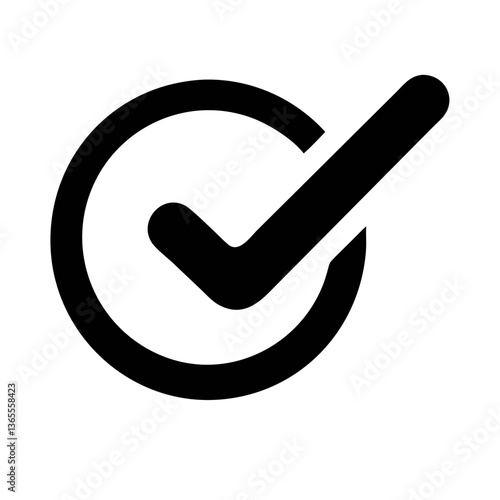 a simple checkmark in a circle, representing validation or approval