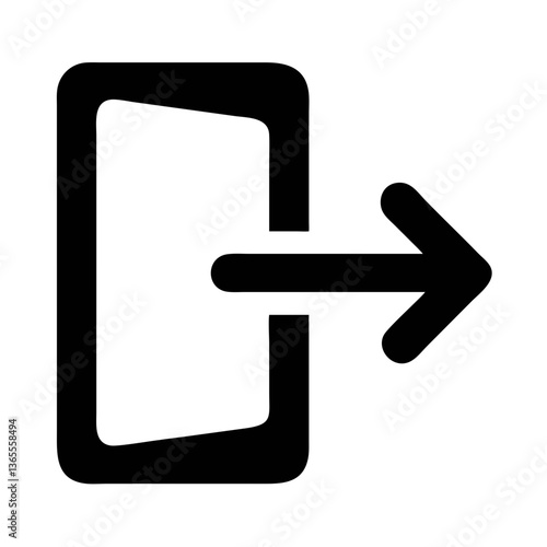 an Exit Symbol on a minimalist look to indicate a exit direction or sign