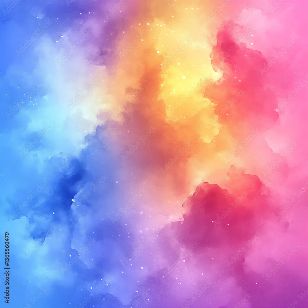 Fototapeta premium watercolor pastel background, soft and dreamy colors, pastel rainbow,