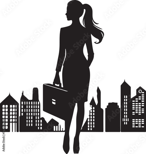 Quadro em tela girl in the city