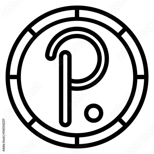 Polkadot (DOT) Vector Line Icon Design