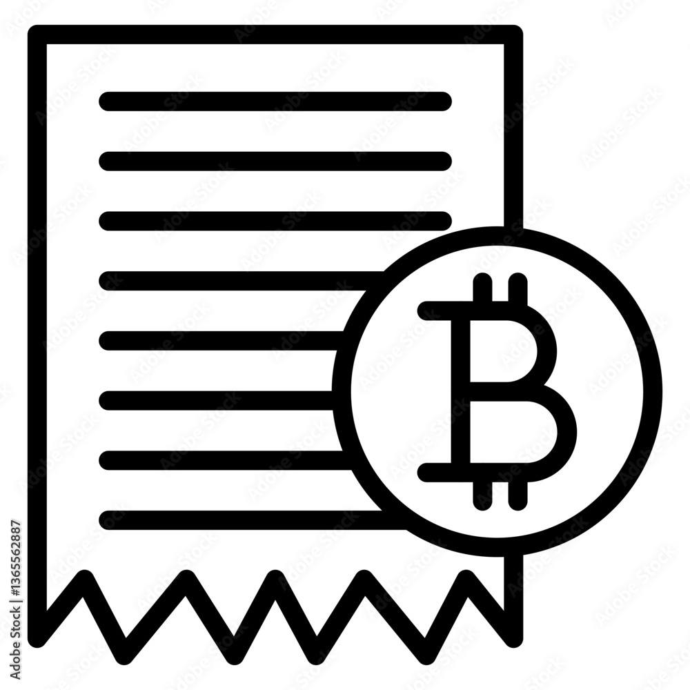 Wallet Transaction History Vector Line Icon Design