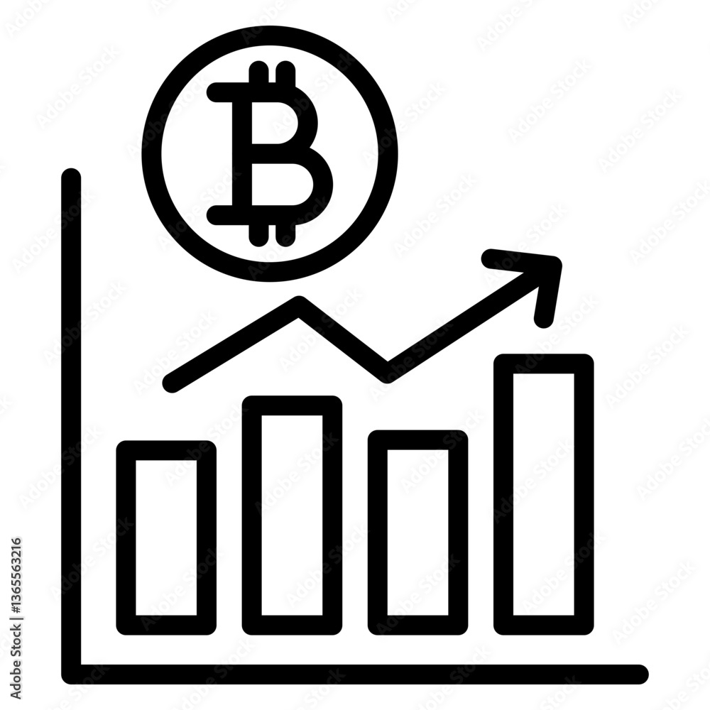 Market Cap Vector Line Icon Design Market Cap Vector Line Icon Design