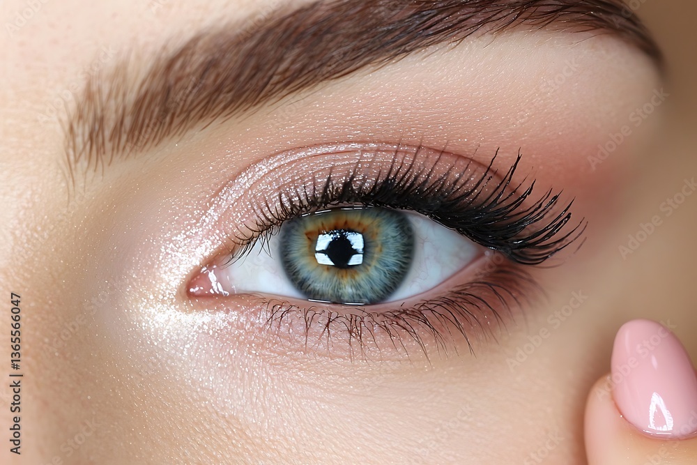 Obraz premium Close-up Eyeshadow Application