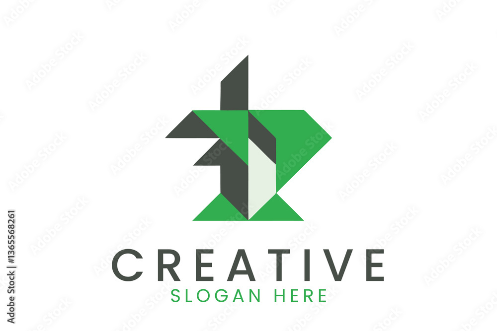 Abstract geometric logo design for company branding and creative business identity Abstract geometric logo design for company branding and creative business identity