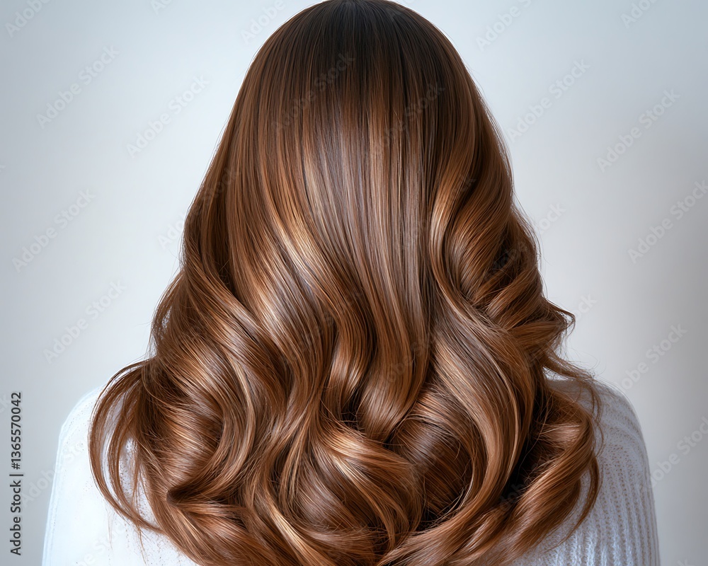 Fototapeta premium Healthy Wavy Hair Studio Shot