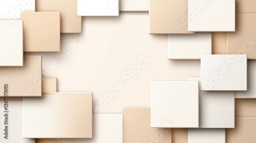 Wallpaper Mural Elegant beige and ivory background digital art abstract design minimalist space top-down view soft color palette Torontodigital.ca