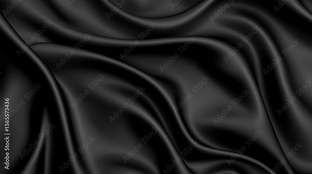 Sleek black fabric studio textured image soft lighting close-up matte finish