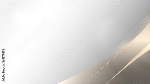 Luxurious Abstract Design with Gold and Silver Curves