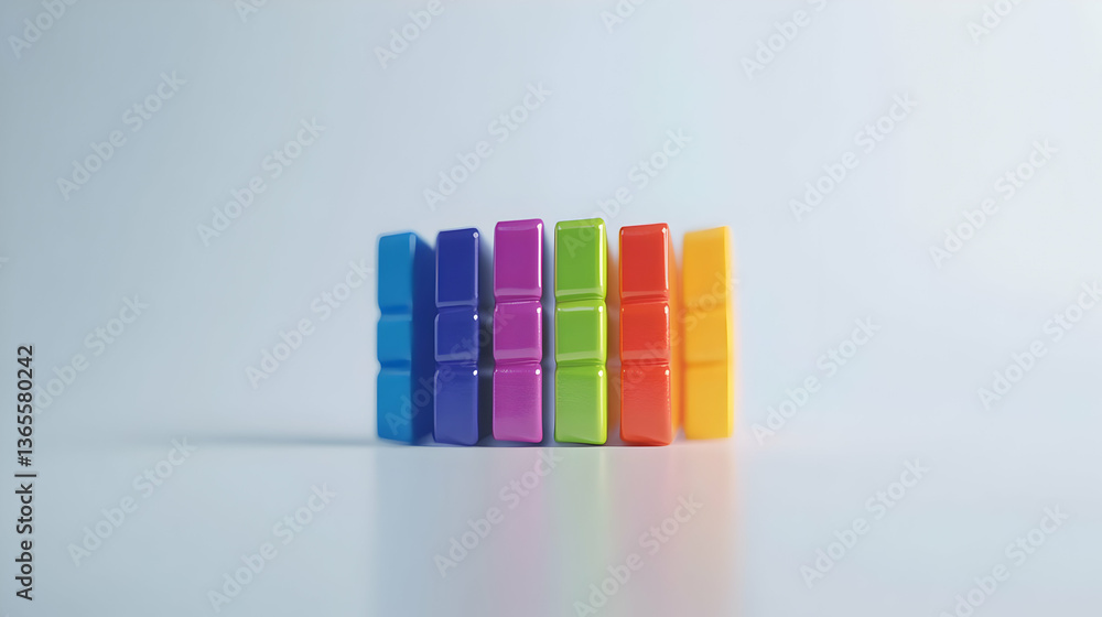 Colorful Bar Chart Representing Financial Data Trends and Analysis Colorful Bar Chart Representing Financial Data Trends and Analysis