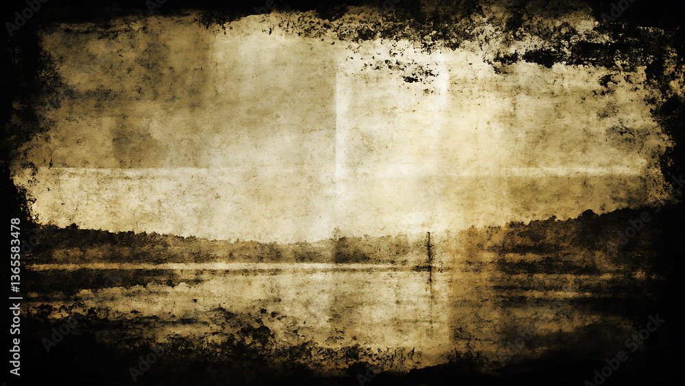 Obraz premium Grunge halftone texture showcasing a weathered landscape with a vintage feel