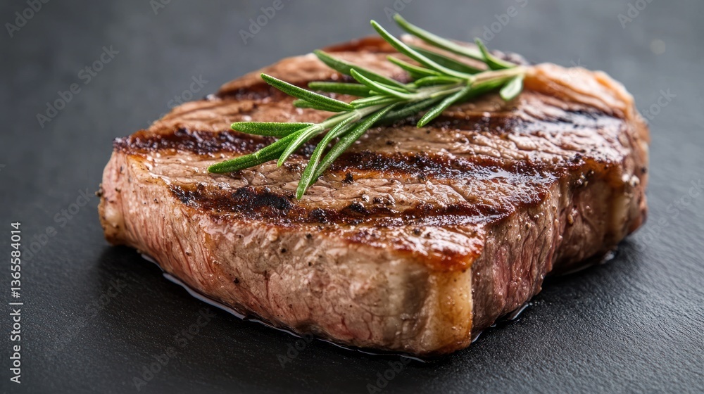 Grilled steak with rosemary food still life Grilled steak with rosemary food still life