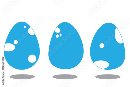 Easter Egg Icon Black Line. Easter Egg Vector with stroke. Set of black and white eggs. Vector set of easter eggs, silhouette. Easter day element set. Vector illustration of egg. 
