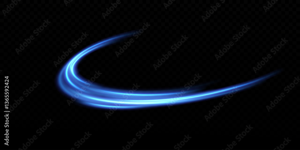 Abstract light lines of speed movement, blue colors. Light glowing effect. circular, light trail curve swirl, Abstract light lines of speed movement, blue colors. Light glowing effect. circular, light trail curve swirl,
