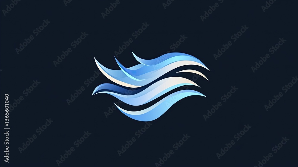 A creative logo featuring abstract waves or water elements, symbolizing fluidity, tranquility, and the essence of nature, suitable for a spa or wellness brand. A creative logo featuring abstract waves or water elements, symbolizing fluidity, tranquility, and the essence of nature, suitable for a spa or wellness brand.