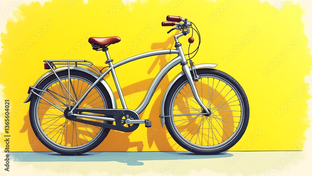 Fototapeta premium bicycle on the wall