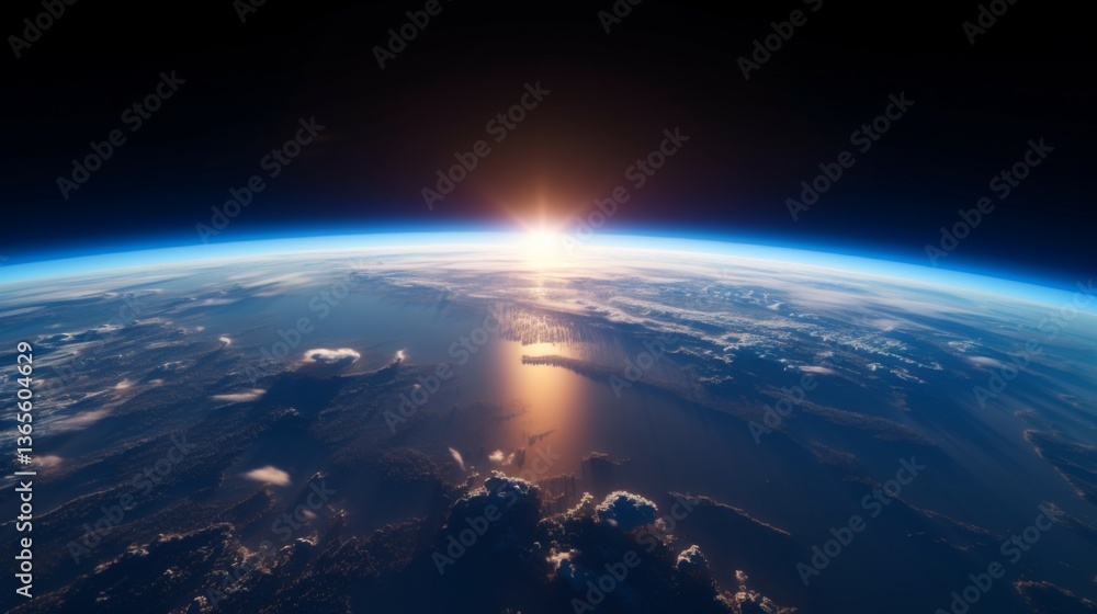 Obraz premium A breathtaking view of Earth from space.