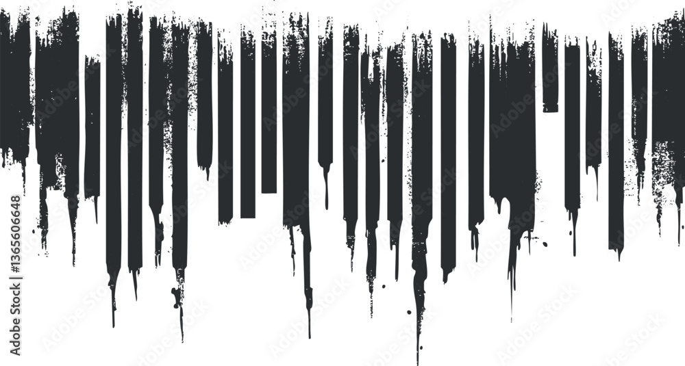 Abstract black paint drips on white background for artistic design projects. Abstract black paint drips on white background for artistic design projects.
