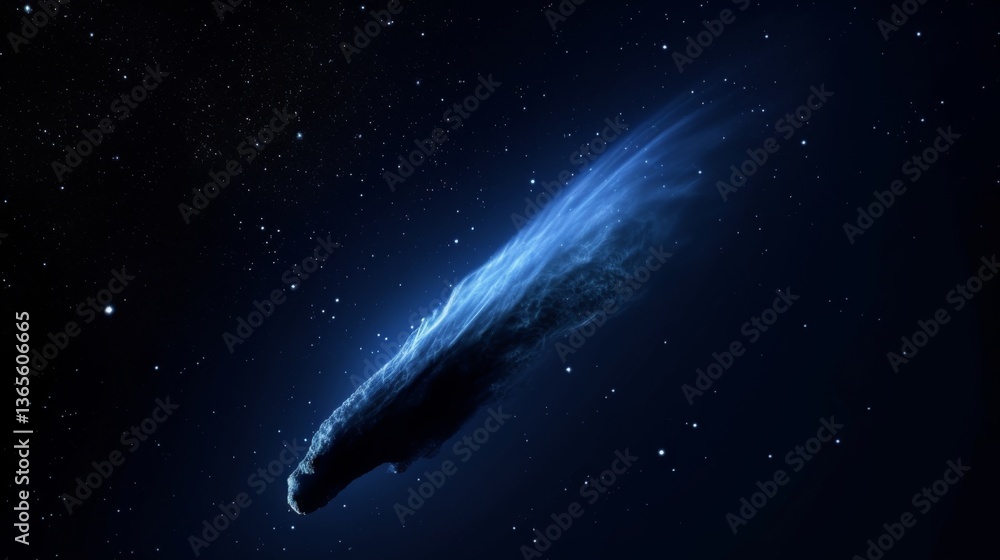 Fototapeta premium A stunning comet soaring through the cosmos.