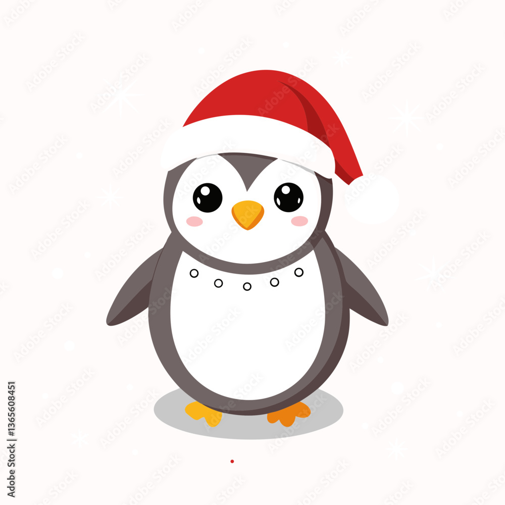 christmas penguin with santa hat christmas penguin with santa hat
