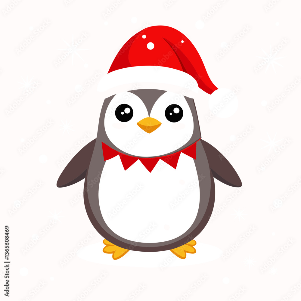 penguin with santa hat penguin with santa hat