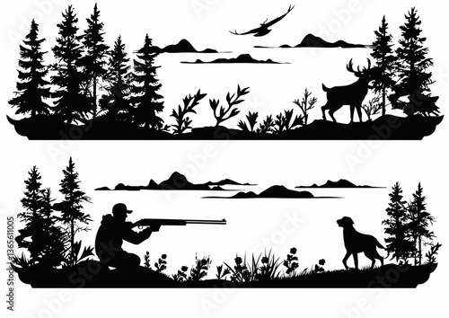 With his dog, the man hunts for deer, pronghorn, ducks, and pheasants