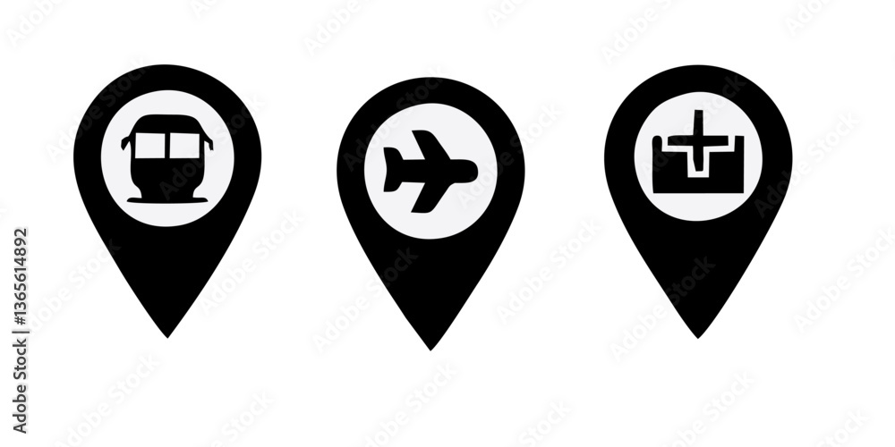 Location map pin icons set. Modern map marker collection. Pinpoint. Location pin icon. Map pin place marker. Map marker pointer icon. GPS location symbol. Flat style vector. destination Location map pin icons set. Modern map marker collection. Pinpoint. Location pin icon. Map pin place marker. Map marker pointer icon. GPS location symbol. Flat style vector. destination
