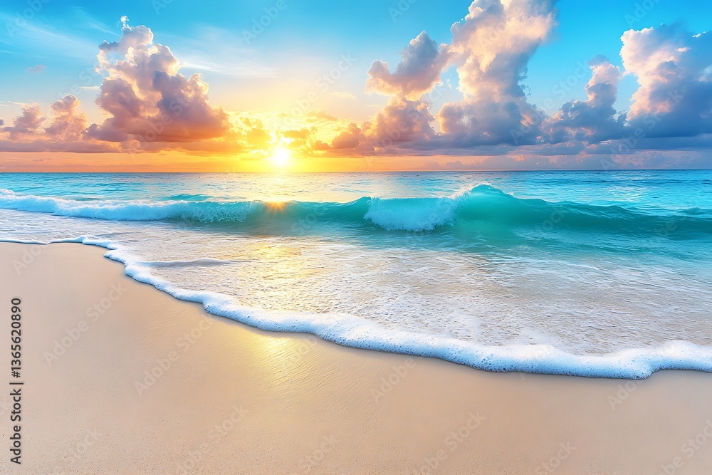 Sunrise Beach Ocean Waves. Sunrise Beach Ocean Waves.