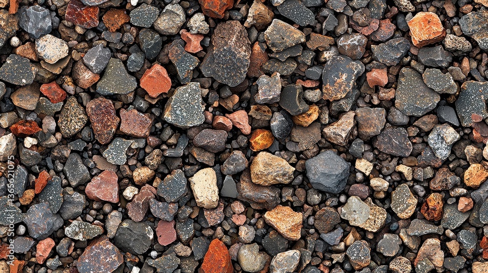 Naklejka premium Seamless Arid Savanna Ground Texture with Dry Soil and Stones