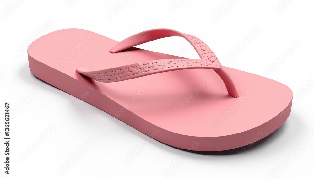 A single flip-flop isolated on white background , beach, bright, shoes A single flip-flop isolated on white background , beach, bright, shoes