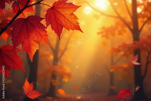 Abstract autumn leaves forming a late season design , nature, colors