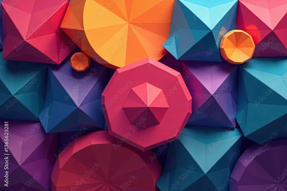 Abstract geometric shapes, endlessly repeating , texture, repeat, vibrant