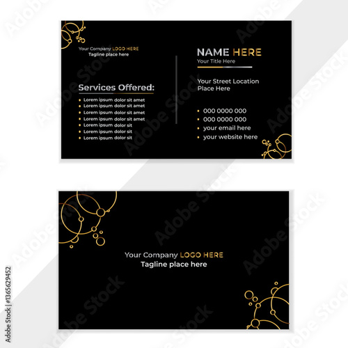 Clean professional business card template with a modern and simple double-sided layout design.

