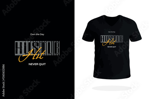 Hustle Hit Never Quit Baseball T Shirt