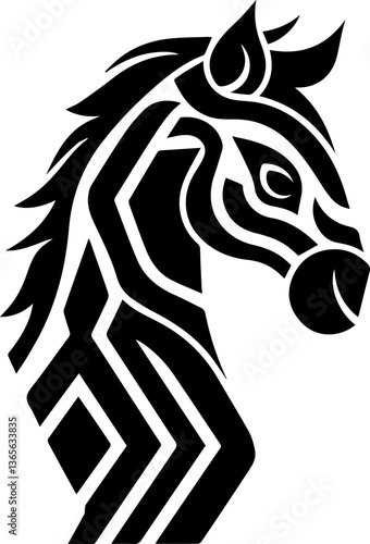 Horse illustration, transparent background.
