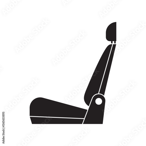 car seat flat icon vector