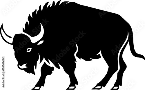 Yak illustration with transparent background.