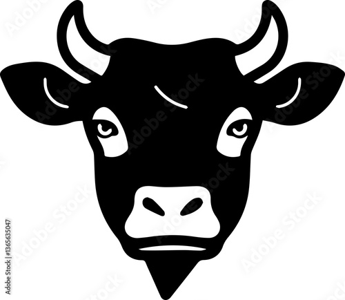 Cow illustration with transparent background.