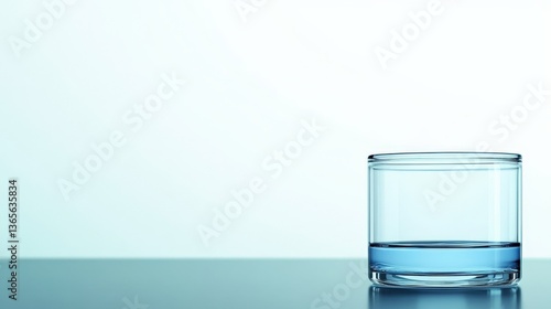 Empty Glass of Water on Table