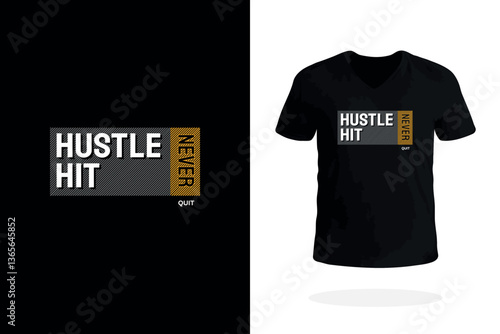 Hustle Hit Never Quit Basketball T Shirt