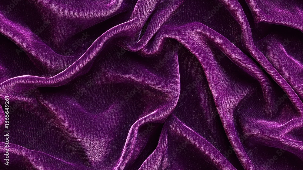 Fototapeta premium Rich Deep Purple Velvet Fabric Texture with Soft Smooth Finish