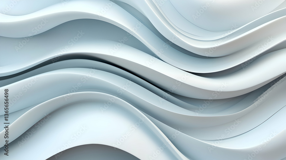 Abstract Smooth Undulating Light Blue and White Waves Abstract Smooth Undulating Light Blue and White Waves