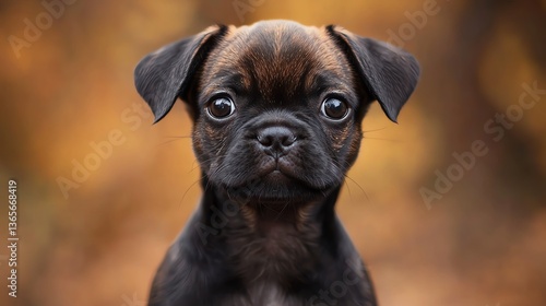 Obraz na plátně Adorable brown puppy with curious eyes.
