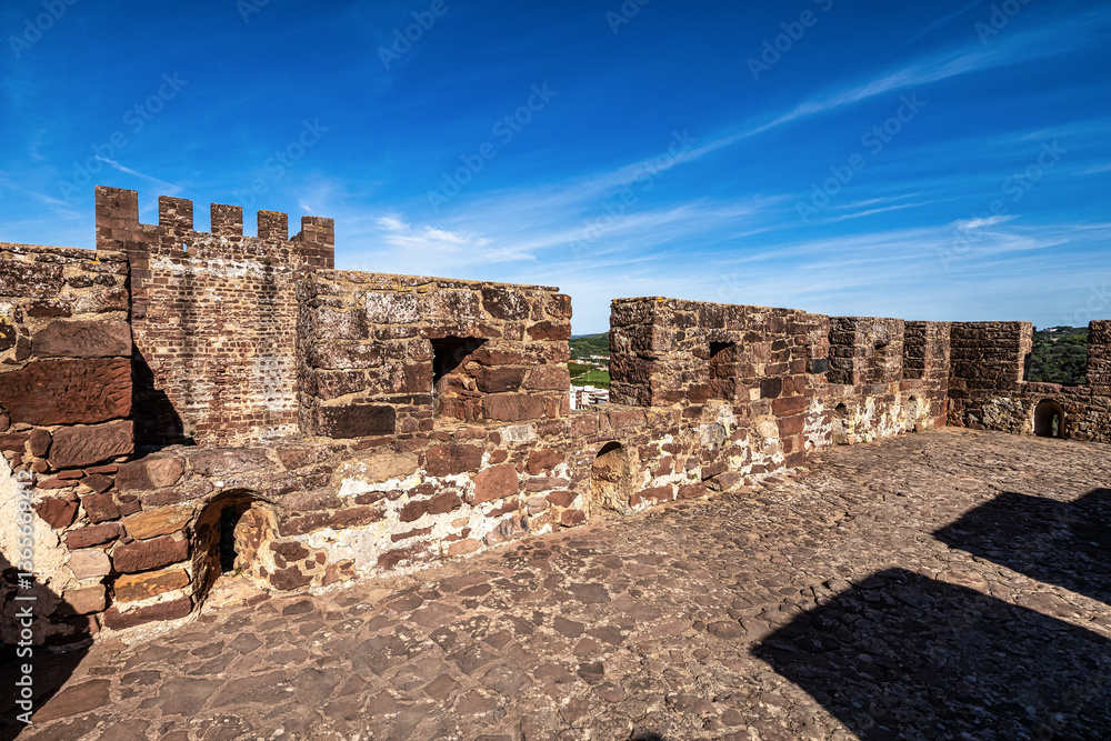 Silves Castle in the South of Portugal in the Algarve region